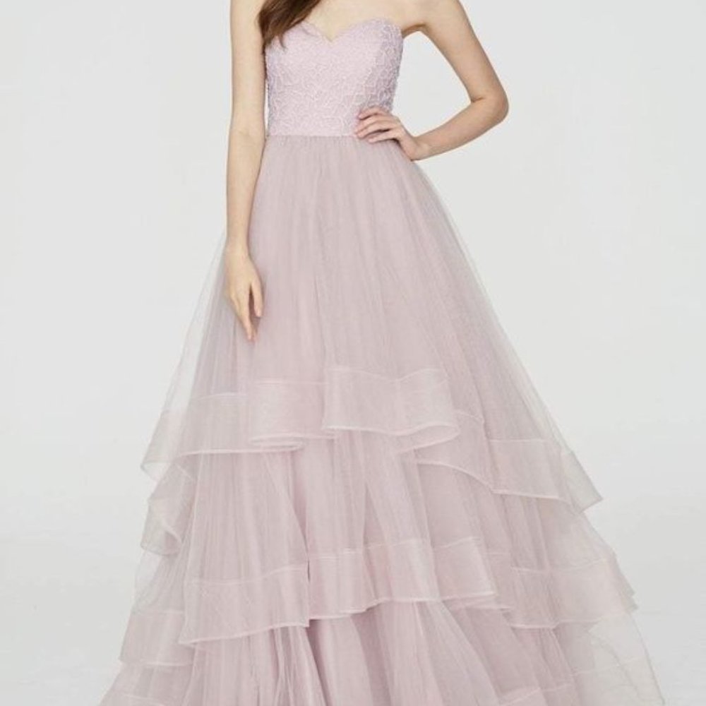ANGELA & ALISON - STRAPLESS SWEETHEART NECK EVENING LONG GOWN-SIZE 12